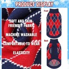 Small Dog Sweater Knit Turtleneck Plaid Winter Warm Clothes Puppy Pet Coat