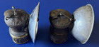  2  Universal Lamp Co  Auto Lite Carbide Coal Mining Miners Lantern Antiques