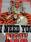 1968 Esso Tiger Poster I Need You Now Vintage Exxon Gas And Oil 60s 29x38