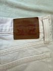 Levis Womens Blush Pink Denim Cutoff Shorts Size 27 Frayed Hem Button Closure