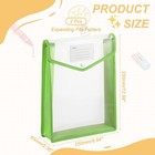 2 Pack A4 Plastic File Folders With Snap Closure  Green  Vertical