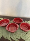 Donatella 4 Arpaia Pearlessence Red Maroon Stoneware Ramekins Bowls Rhinestones