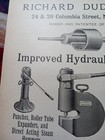1889 Print Ad   Richard Dudgeon Hydraulic Jack Railroad 26 Columbia St Nyc 