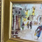 Vintage Original Impressionism Enamel On Copper Signed K  Munsing 4x6 Framed