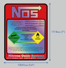 Nos 7 x5 4  Nitrous Oxide Racing Holographic  Label Decal Sticker Free Shipping