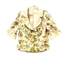 Vintage Floral Coquette Jacket L Romantic Victorian Gingham Ruffle Feminine Ec