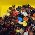 Lego Hat And Hair Minifigure Lot - 7 5 Ounce - Hats  Helmets  And Hair 