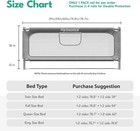 Toddler Bed Rail  Foldable  Quick Assembly  For Queen king twin  78 7   1 Side