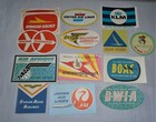 Original Airline Luggage Tags Stickers Labels Lot Of 51 Vintage 1950s-1960s