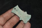 Rare Ancient Middle Eastern Bronze Face Amulet Pendant In Good Condition