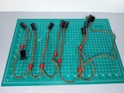 Vintage Noma E-7547 Bakelite Sockets C-7 String Braided Cloth Wire Clamping Bead