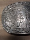 Vintage Western Silvertone Metal  Belt Buckle