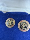 Vintage Lawrenceville School s Seal Ben Silver Button 5 8    Box