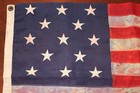 Antique Vintage 13 Star American Flag Sewn Stars Double Sided 24  X 36  Us Usa