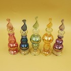 5 X-large Set Egyptian Mouth Hand Blown Perfume Bottles Pyrex Glass  5 5  inches