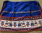 Vintage Mcm Waist half Apron Pennsylvania Dutch Country   3 Pockets  Retro
