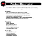 Gatco 962 Glam 18  Grab Bar Chrome Stainless Steel Ada Bathroom Safety Rail