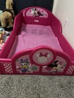 Disney Minnie Mouse Bed Frame Pink Plastic Toddler Bed Size For Kids girls