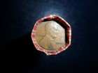 Roll Of Unsearched Wheat Pennies With A Wheat Reverse And A 1925 On The Ends 