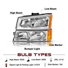 4pcs Chrome Headlights For 2003-2006 Chevy Silverado Avalanche Assembly Sets