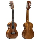 28  Concert Mini Acoustic Guitalele With Eq Handcraft Acacia Wood W sponge Bag