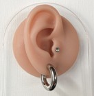 Pair Stainless Steel Chunky Hoop Hinged Earrings 5mm Wide 20g Men Or Women