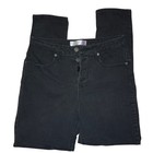 Black High Waisted Skinny Jeans Button Fly Womens Casual Denim Pants