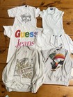 Lot Of 32 Pieces Of Flawed Vintage T-shirts Sweatshirts White Stains 90s Y2k 80s