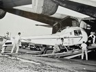 1958 Brazil Air Force C-82 Packet Loading Bell 47j Manaus 8x10 Photo Vintage