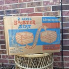 1970s Century Booster Seat Yellow Plastic Toddler Child Chair W  Original Box