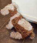 Vintage 1992 Ty Toffee Puppy Dog 16  Plush Tan Brown Spots Pink Tongue Large