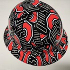 Full Brim Hard Hat Custom Hydro Dipped In Ohio State Univeristy New
