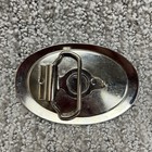 Vintage Santa Fe Belt Buckle Silver Tone Blue Collectible Railroad Memorabilia