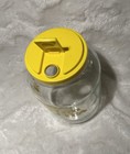 Lipton Sun Tea Jar Glass With Yellow Plastic Flip Top Lid Vintage - Good