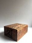 Antique Japanese Wooden Medicine Box Meiji Taisho Era Calligraphy Vintage Decor