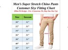 Men s Super Stretch Slim Fit Everyday Chino Pants  sizes - 30-42  New Free Ship