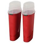 Vertical Gift Wrap Storage Containers 2 Pack Clear Lid Organizer Wrapping Paper