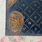 Antique Dragon Griffin Italy Wood Tooled Leather Playing Card Trinket Box