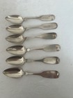 Antique Platt   Brother Ny Set Of 6 Fiddle  900 Coin Silver Spoons   103 3 Grams