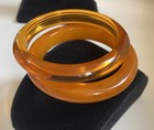 Vintage Butterscotch Bakelite  tested  Lucite Bangle Bracelets  Earrings