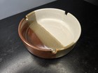 Vintage 1970s Ashtray Ceramic stoneware Tri Color 