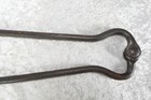 Antique Hand Forged Fireplace Tongs Wrought Iron Hearth Tool Vintage