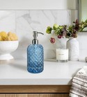 18oz Glass Soap Dispenser For Kitchen  Refillable Stainless Steel Pump Hand Soap