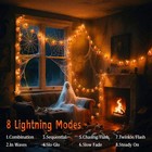 Halloween Pumpkin String Lights 20 Led 10ft Battery Operated Timer 8 Modes Decor