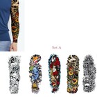 Temporary Tattoo Large Full Arm Sticker Waterproof Tattoo Black Color Punk Style
