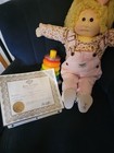 1985 Soft Sculpture Little People  Margo Marleen Birth Certificate   Hand Signed