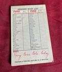 1940s Coca-cola Bottling Co Muskegon Michigan Grocery List Pad