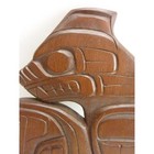 Vintage Northwest Coast Haida Bear Wood Carving Kwakiutl First Nations Sculpture