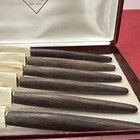 Vtg Hoffritz Cutlery Ny Mcm Set Of 6 Steak Knives Stainless wood In Original Box