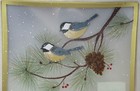 Yankee Jar Candle Tray Holder C t Winter Birds On Pine Branch Pinecone Berries